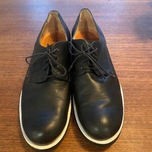 Antica Cuoieria Black Leather Oxford Shoes – Made in Italy – EU 37